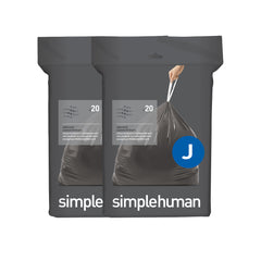 10-10.5 Gallon Simplehuman Compatible Trash Bags Code J