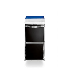 35L dual compartment under counter pull-out can - front view
