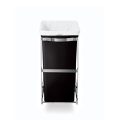 Poubelle suspendue en plastique à cadre en acier service intense pour porte  d'armoire Simplehuman, noir, 10 L