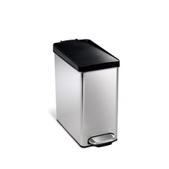 10L profile step can - brushed finish with plastic lid - main image