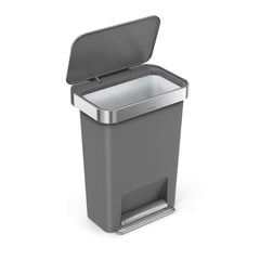 Simplehuman 45 Liter Rectangle Step Can With Liner Pocket, K Liner, Trash  Cans & Recycling Bins