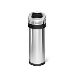 simplehuman 50 Litre Brushed Stainless Steel Slim Open Trash Can