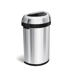 Simplehuman 60 Liter Brushed Stainless Steel Semi-round Liner Rim Step Can,  P Liner, Trash Cans & Recycling Bins