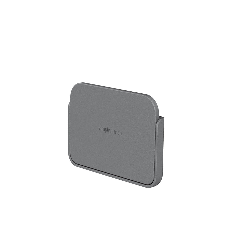 Simplehuman Compost Caddy Wall Mount in Matte Gray, space-saving dock.