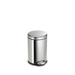 simplehuman 4.5-Liter Polished Stainless Steel Kitchen Trash Can with Lid  Indoor