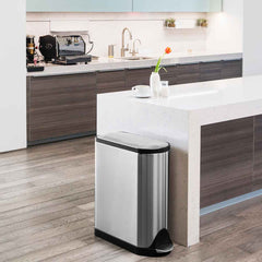simplehuman 40 Liter / 10.6 Gallon Dual Compartment Butterfly Lid Kitchen  Recycling Step Trash Can & Reviews