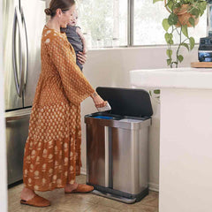 Simplehuman® 58 Liter Step Trash Can - Dual Compartment