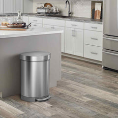 45L semi-round step can with liner rim - simplehuman