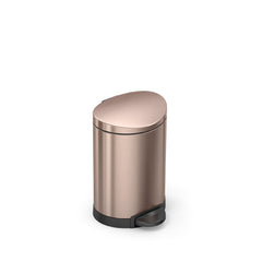 6L semi-round step can - rose gold finish - 3/4 view main image