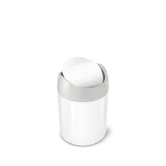 mini can -  white stainless steel w/ grey trim - main image