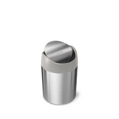 mini can - brushed stainless steel w/ grey trim - main image
