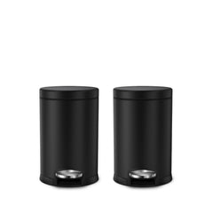 simplehuman 4.5L Round Step Can, 2-pack and Code A Liners, 30-pack