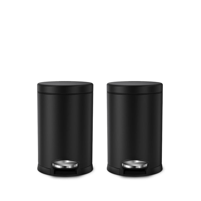 4.5L Round Step Can, 2-Pack