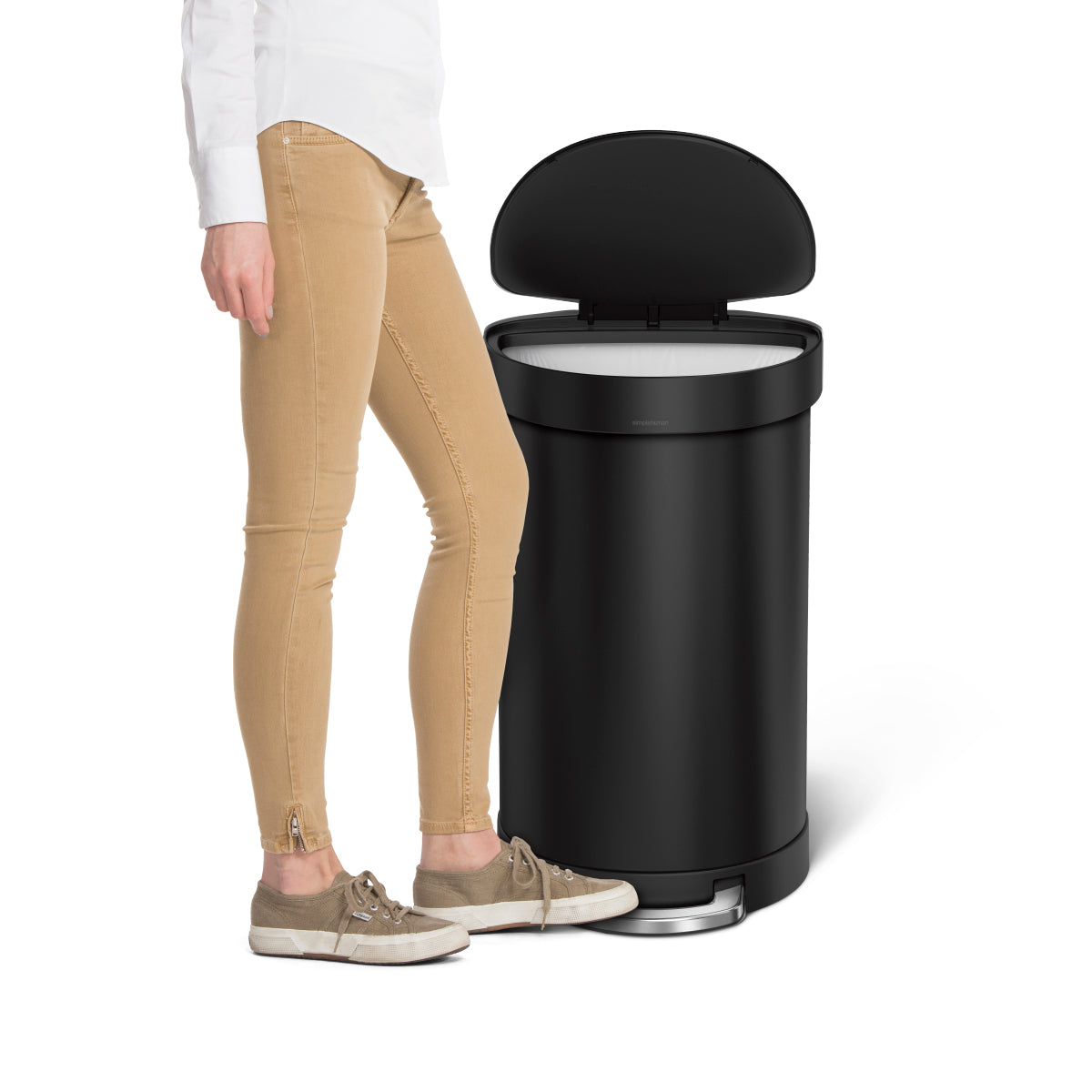 60L Semi-Round Step Can with Liner Rim - Simplehuman