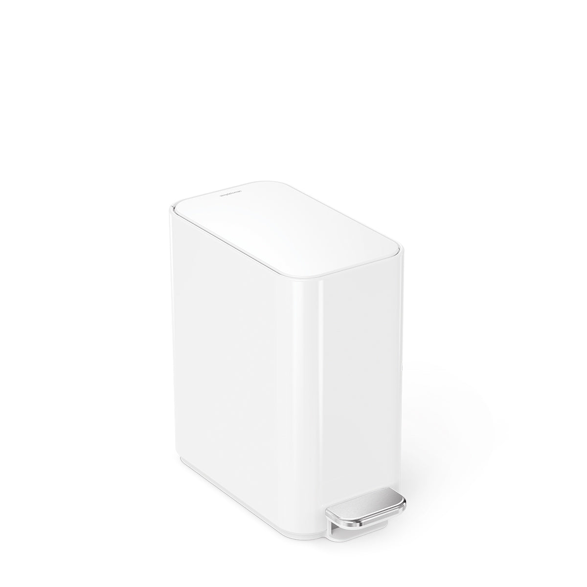 Brushed metal - simplehuman 5L slim steel step trash can