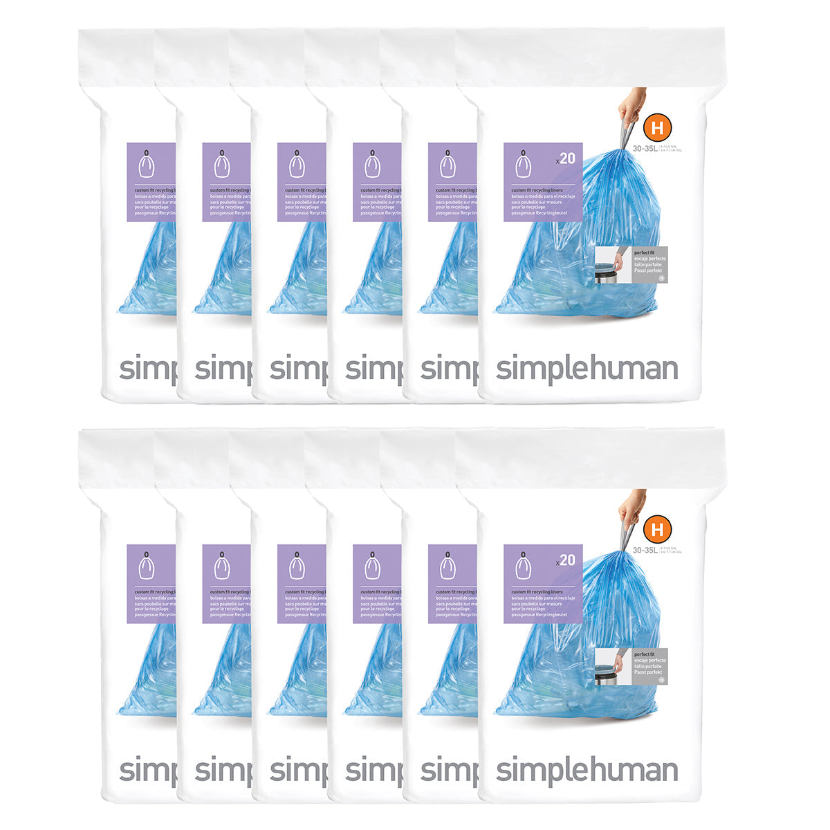 Simplehuman Liner Guide Code simplehuman code H custom fit liners