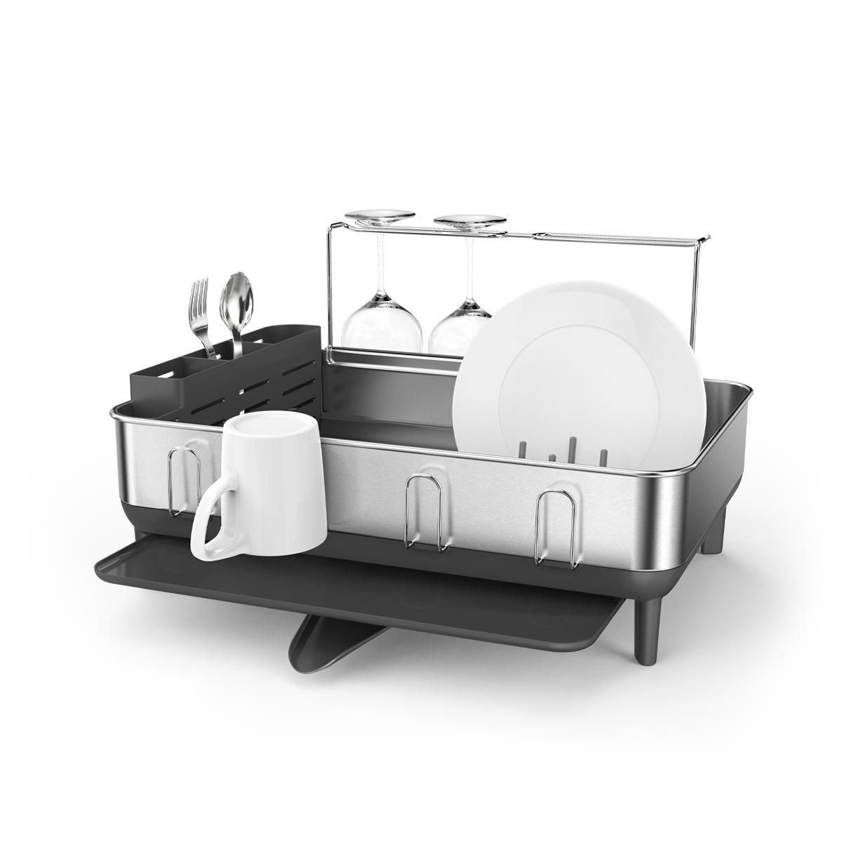Simplehuman Dish Drying Rack: Space-Saving Elegance