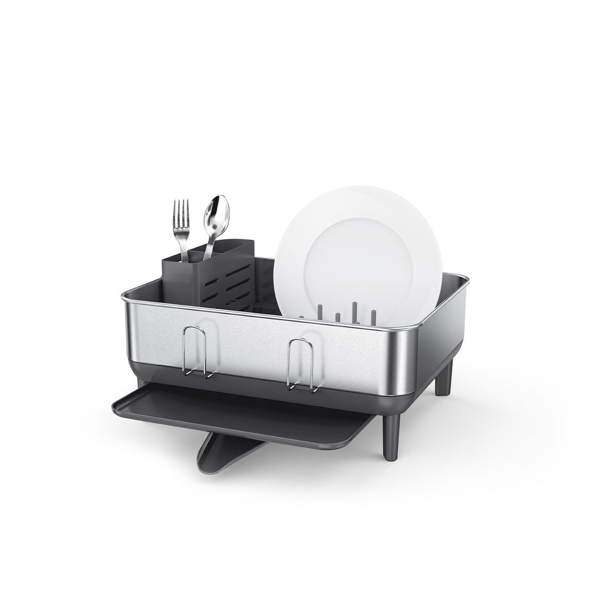 simplehuman Stainless Steel Matte Black Dish Drying Rack + Reviews