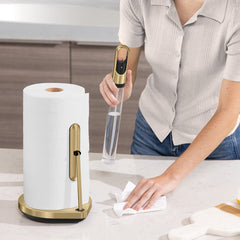 Kitchen Paper Towel Holder with Spray Bottle Under Cabinet Paper
