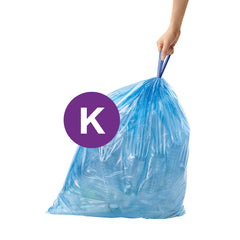 Plasticplace 11 Gallon Simplehuman®* Compatible Code K Blue Trash Bags (50  Count)