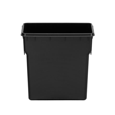 10L black plastic trash bucket 