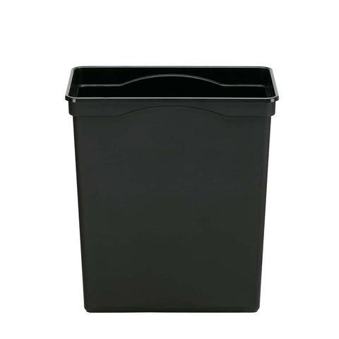 30L black plastic trash bucket 