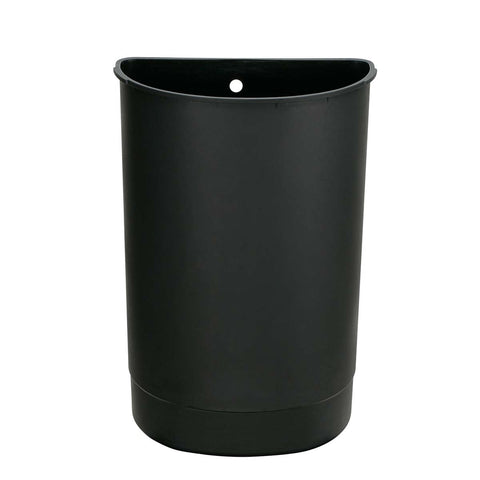40L black plastic trash bucket 