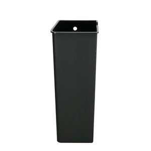 24L black plastic trash bucket - main image