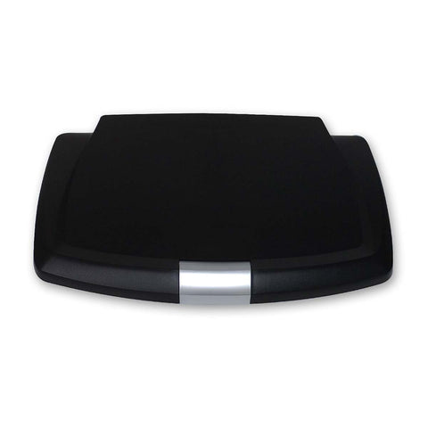black plastic rectangular lid with slide lock 