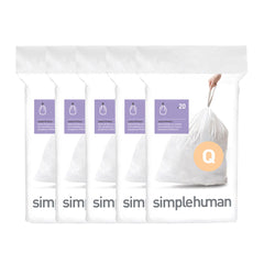 simplehuman Code K Custom Fit Liners, Trash Bags, 35-45 Liter / 9-12 G, 60  Count