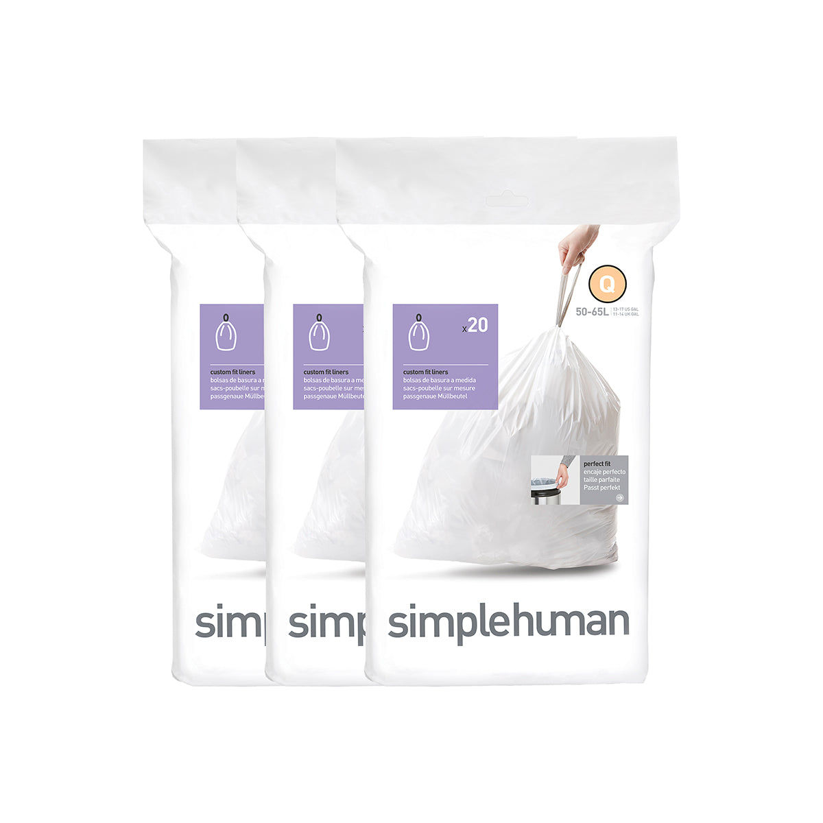 simplehuman code Q custom fit liners