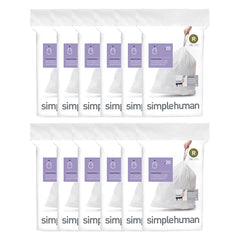 Simplehuman Code R Custom Fit Drawstring Trash Bags, 10 Liter / 2.6 Gallon,  White, 60 Count & Reviews