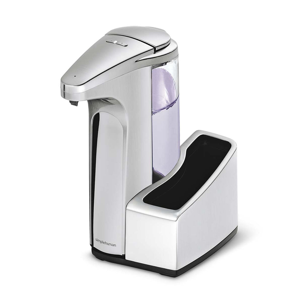 13 fl.oz. sensor pump with caddy - brushed nickel - 3/4 main view