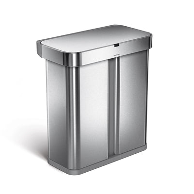 58L dual compartment rectangular sensor can