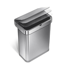 58L rectangular sensor can with voice and motion control - brushed finish - lid closing image