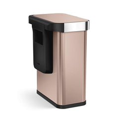 58L rectangular sensor can with voice and motion control - rose gold finish - back liner pocket image