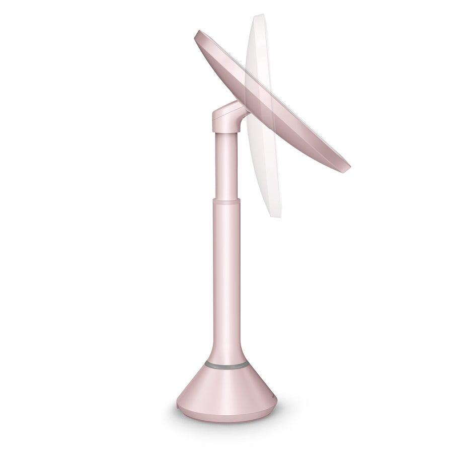 sensor mirror with touch-control brightness - pink finish - tilt image