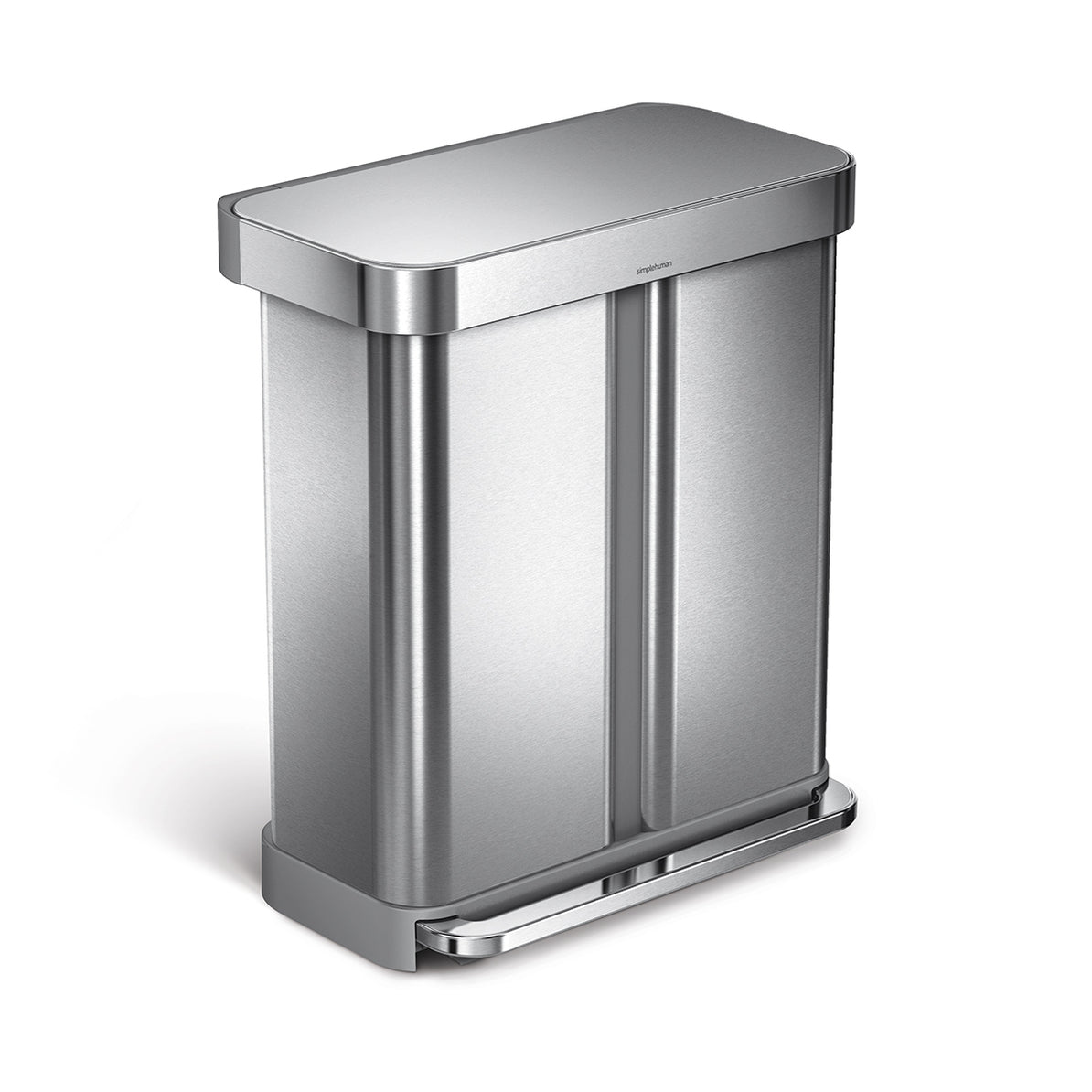 Dual Compartment Rectangular Step Trash Can
