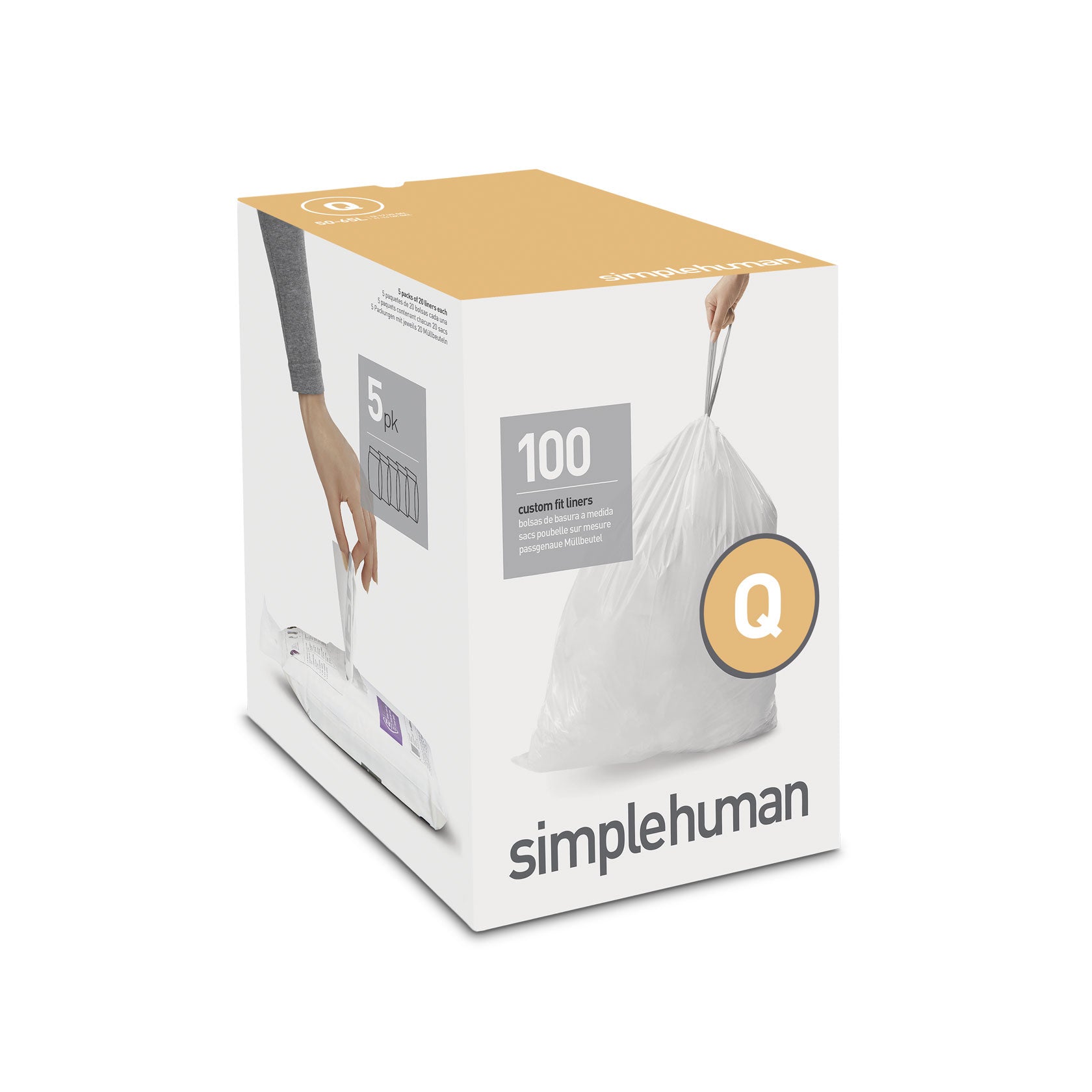 simplehuman code Q custom fit liners